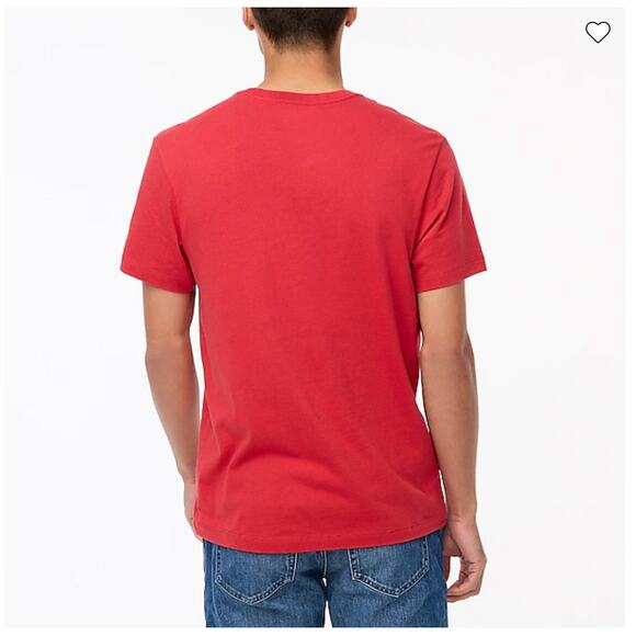 NWT J. Crew Men's Ridge Red Washed Jersey Pocket Tee - Picture 4 of 10